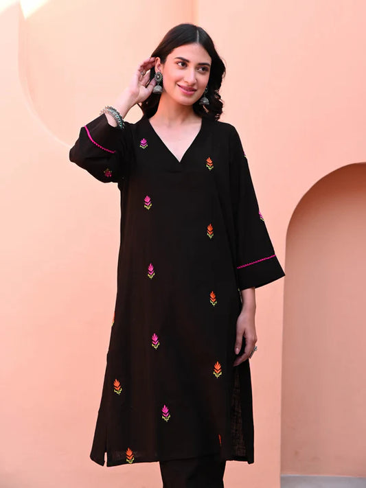 Embroidered Party Kurta Set