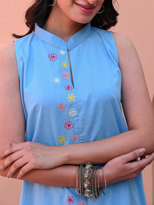 Blue Ethnic Kurta Set