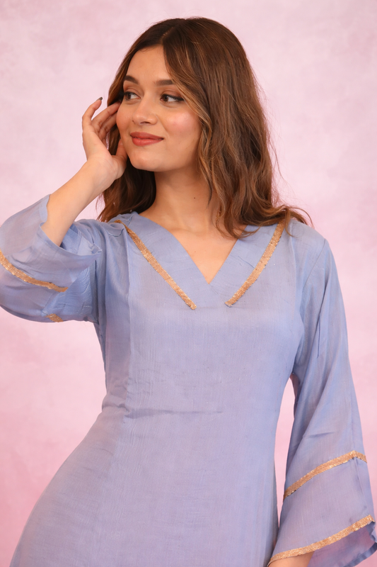 Elegant Sky Blue Kurta