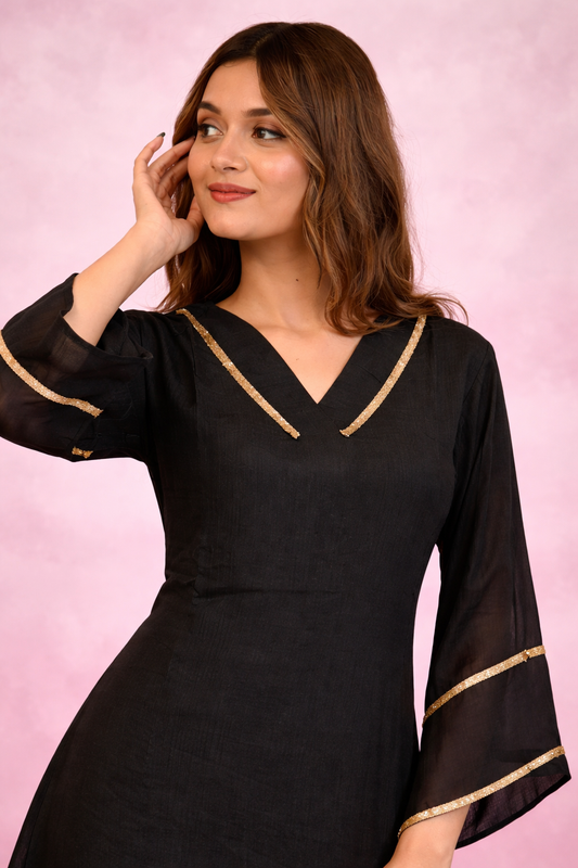 Classic Black Kurta
