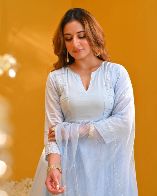 Blue Ethnic Kurta Set